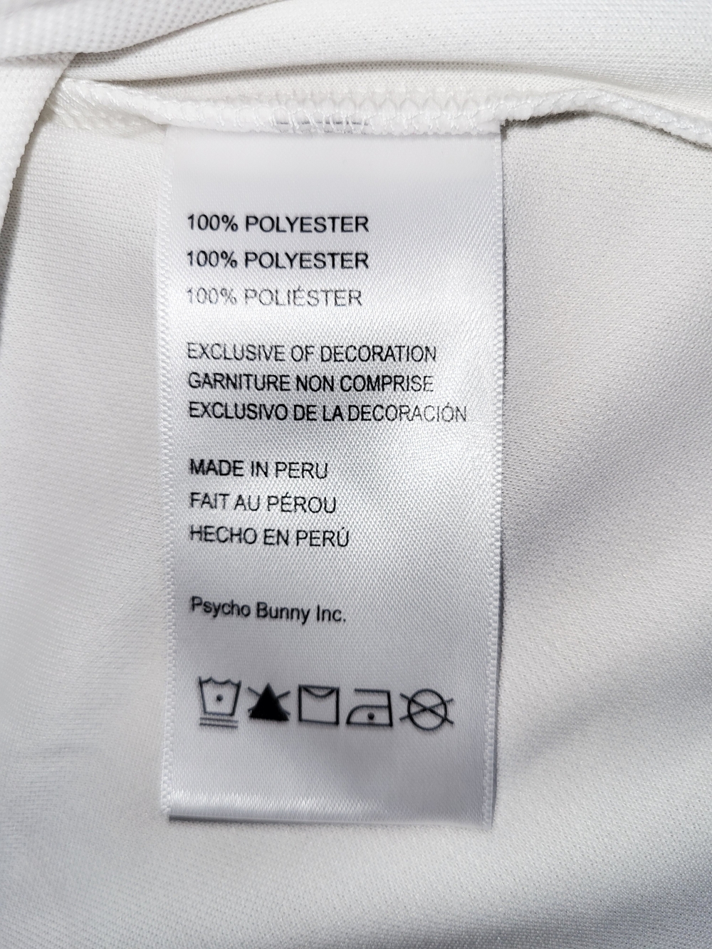 Psycho Bunny Sport Mens Webster Sport Tee Shirt White Size 5 Medium NWT - Picture 7 of 9
